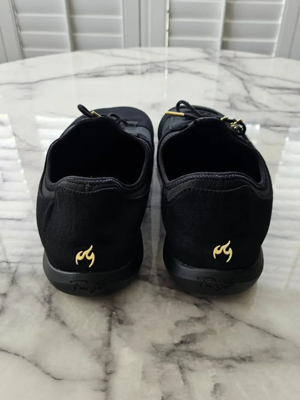 Fuego Dance Black Split Sole Shoes Men's 10.5 / Women's 12